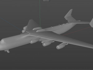 antonov an225 mriya commercial airplane 3D Модель