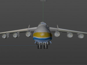 antonov an225 mriya commercial airplane 3D Модель