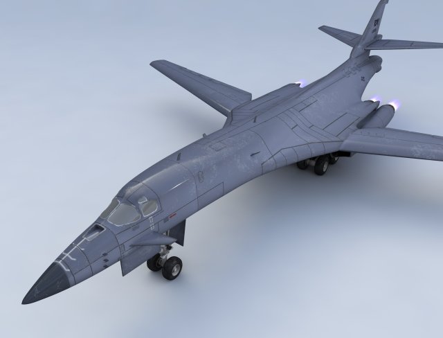 b 1b lancer bomber military jet 3D Model .c4d .max .obj .3ds .fbx .lwo .lw .lws