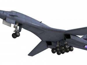 b 1b lancer bomber military jet Modèle 3D