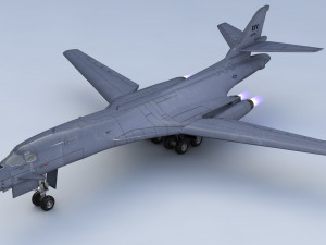b 1b lancer bomber military jet Modèle 3D