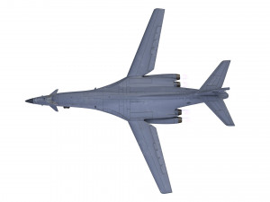 b 1b lancer bomber military jet Modèle 3D