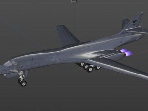 b 1b lancer bomber military jet Modèle 3D