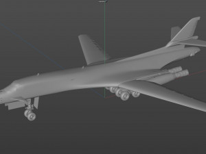 b 1b lancer bomber military jet Modèle 3D