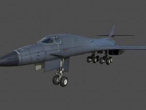 b 1b lancer bomber military jet Modèle 3D