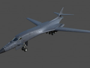 b 1b lancer bomber military jet Modèle 3D