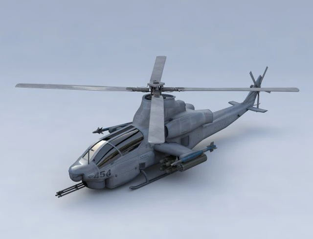 bell ah 1z viper fighter helicopter 3D Model .c4d .max .obj .3ds .fbx .stl .blend 