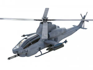 bell ah 1z viper fighter helicopter 3D Model