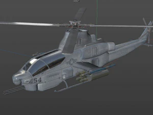 bell ah 1z viper fighter helicopter 3D Model