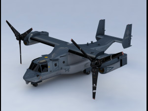 bell boeing v22 osprey helicopter 3D Модель