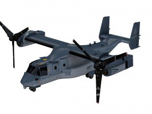 bell boeing v22 osprey helicopter 3D Model