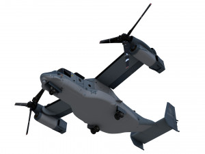 bell boeing v22 osprey helicopter 3D Model