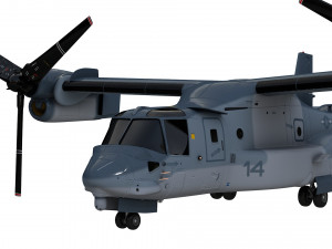 bell boeing v22 osprey helicopter 3D Model