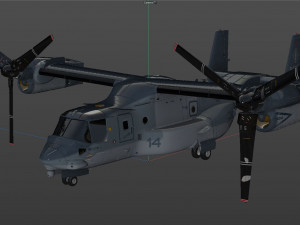 bell boeing v22 osprey helicopter 3D Model