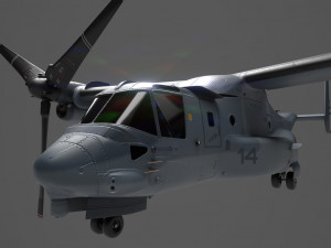 bell boeing v22 osprey helicopter 3D Model