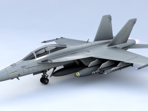 boeing fa 18ef super hornet block iii fighter jet 3D Model
