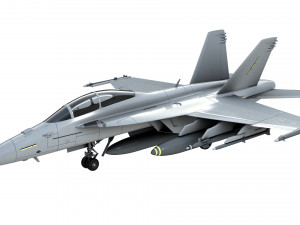 boeing fa 18ef super hornet block iii fighter jet 3D Model