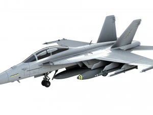 boeing fa 18ef super hornet block iii fighter jet 3D Model