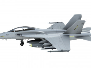 boeing fa 18ef super hornet block iii fighter jet 3D Model