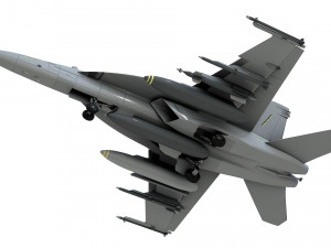 boeing fa 18ef super hornet block iii fighter jet 3D Model