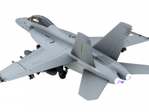 boeing fa 18ef super hornet block iii fighter jet 3D Model