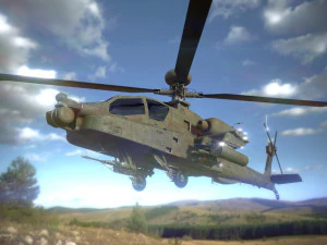 Boeing ah 64 apache military combat helicopter 3D Model