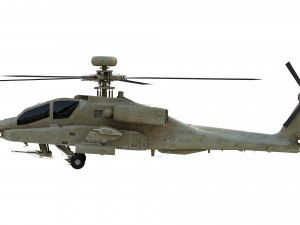 Boeing ah 64 apache military combat helicopter 3D Модель
