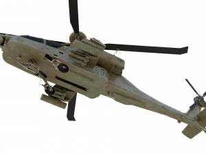 Boeing ah 64 apache military combat helicopter 3D Модель