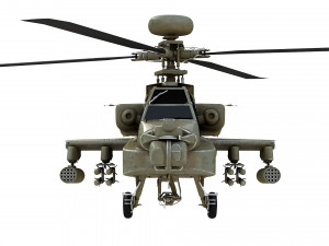 Boeing ah 64 apache military combat helicopter 3D Модель