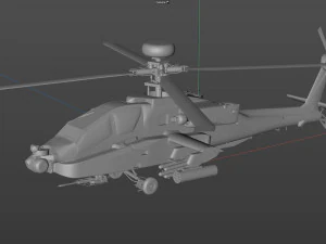 Boeing ah 64 apache military combat helicopter 3D Model