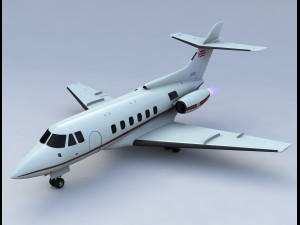 british aerospace 125 private jet 3D Model