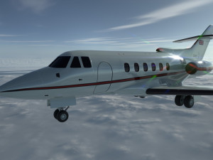 british aerospace 125 private jet 3D Model