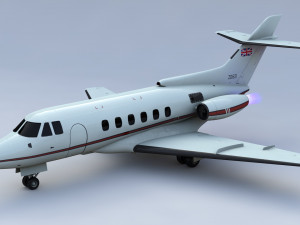 british aerospace 125 private jet 3D Model