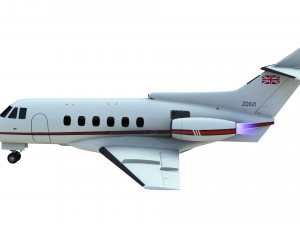british aerospace 125 private jet 3D Model
