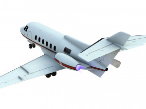 british aerospace 125 private jet 3D Model