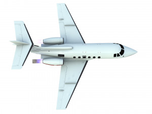 british aerospace 125 private jet 3D Model