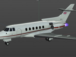 british aerospace 125 private jet 3D Model