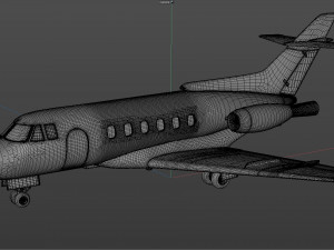 british aerospace 125 private jet 3D Model