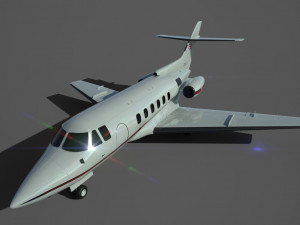 british aerospace 125 private jet 3D Model