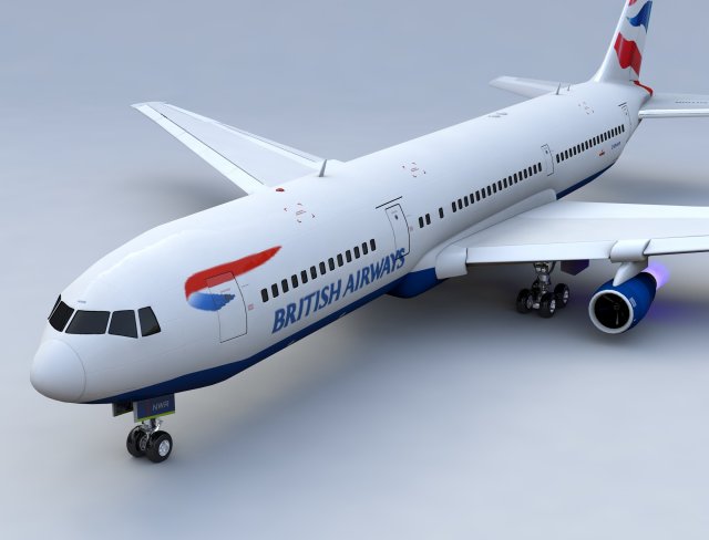 british airways 767 commercial airplane 3D मॉडल .c4d .max .obj .3ds .fbx .stl .blend 