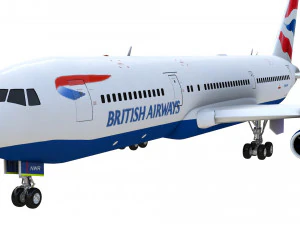 british airways 767 commercial airplane 3D Model