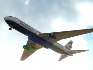 british airways 767 commercial airplane 3D मॉडल