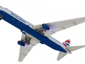 british airways 767 commercial airplane 3D मॉडल