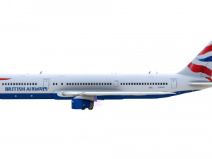 british airways 767 commercial airplane 3D मॉडल