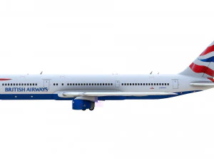 british airways 767 commercial airplane 3D Model