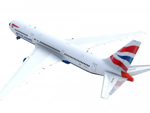 british airways 767 commercial airplane 3D Model