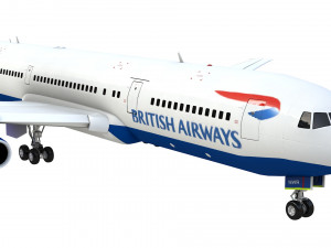 british airways 767 commercial airplane 3D मॉडल