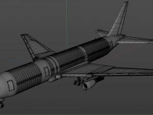 british airways 767 commercial airplane 3D Model