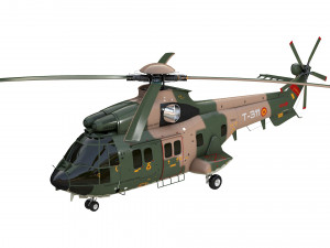 eurocopter as 332 superpuma helicopter military Modelo 3D