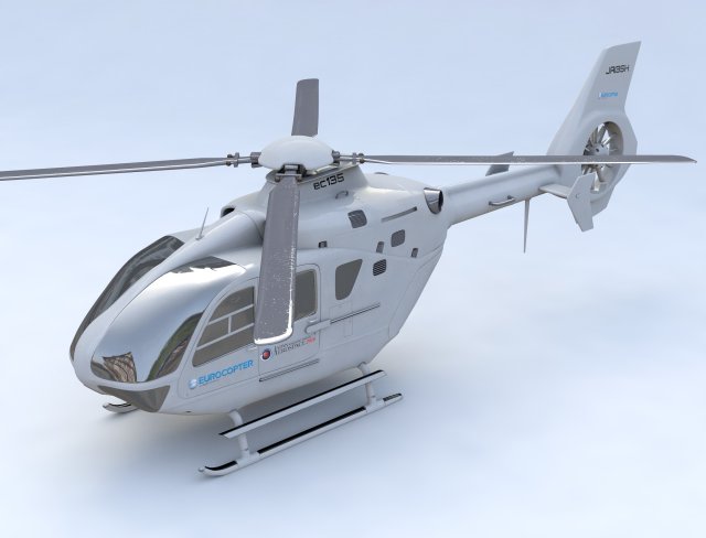 eurocopter ec 135 helicopter 3D Model .c4d .max .obj .3ds .fbx .stl .blend 